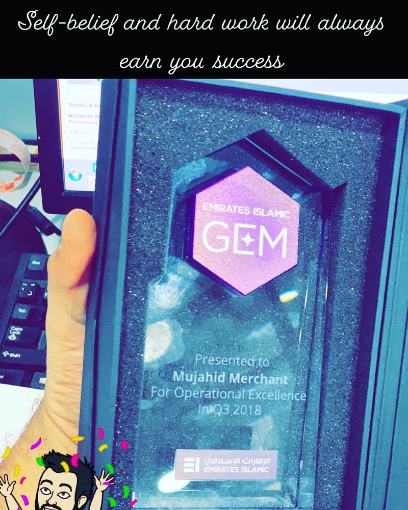 GEM Award Trophy, Q3 2018